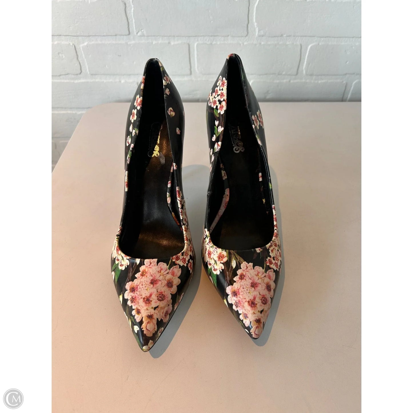 Shoes Heels Stiletto By Carlos Santana In Black & Pink, Size: 10