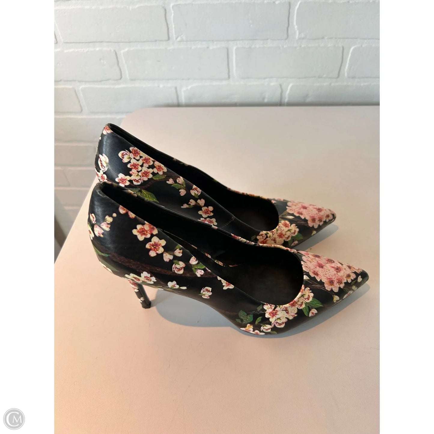 Shoes Heels Stiletto By Carlos Santana In Black & Pink, Size: 10