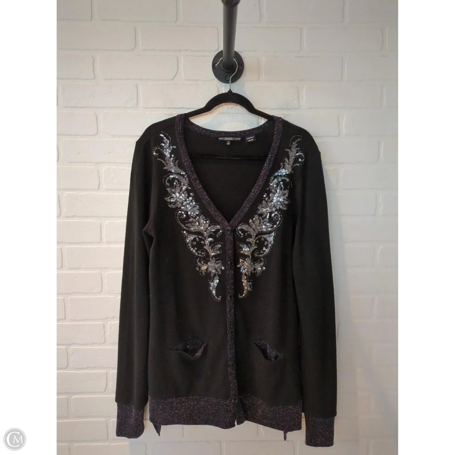 Sweater Cardigan By Miss Me In Black, Size: L