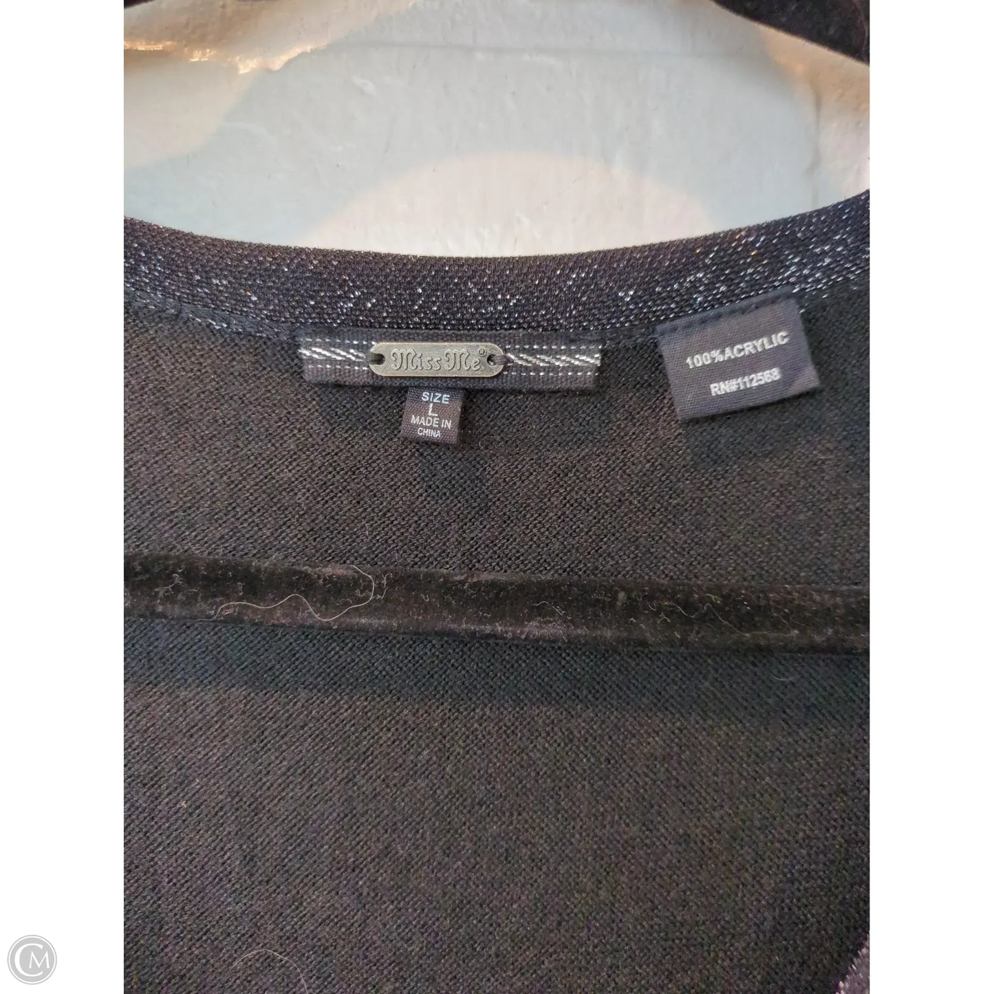 Sweater Cardigan By Miss Me In Black, Size: L