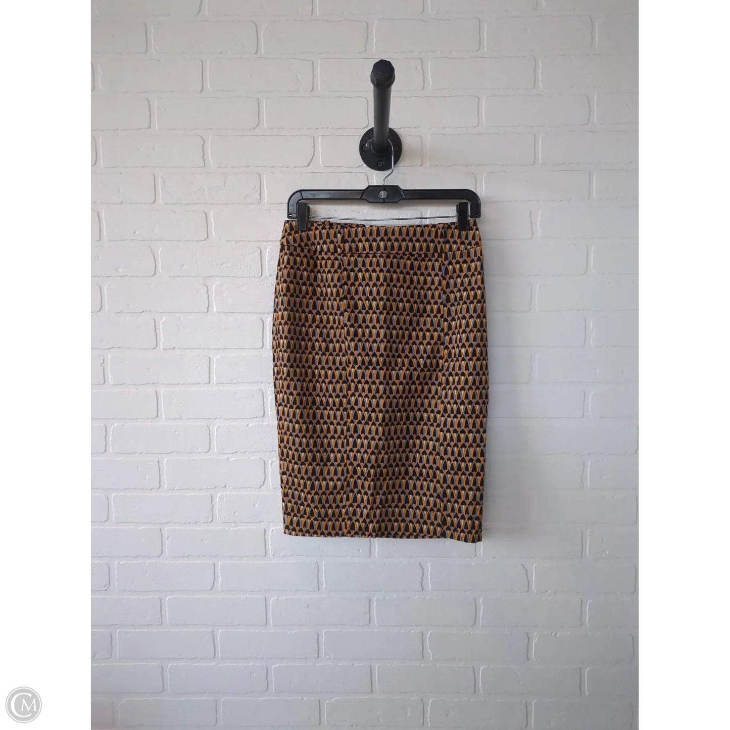 Skirt Midi By Mossimo In Black & Orange, Size: 6