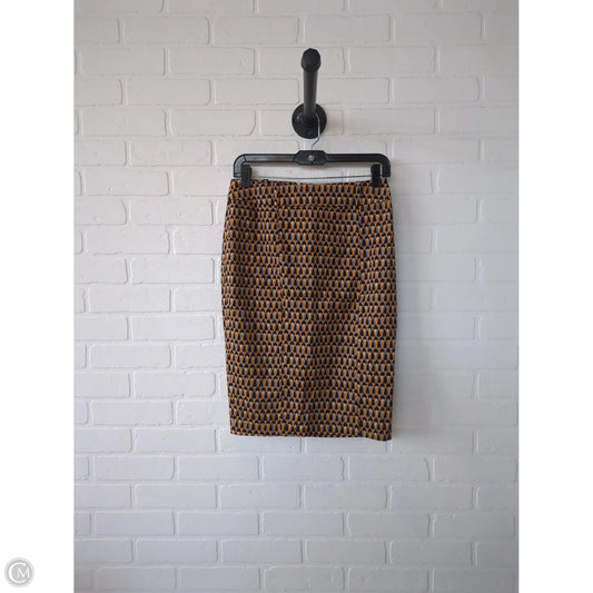 Skirt Midi By Mossimo In Black & Orange, Size: 6
