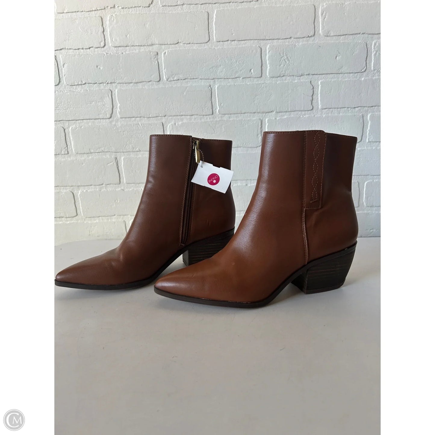 Boots Ankle Heels By Franco Sarto In Brown, Size: 8.5