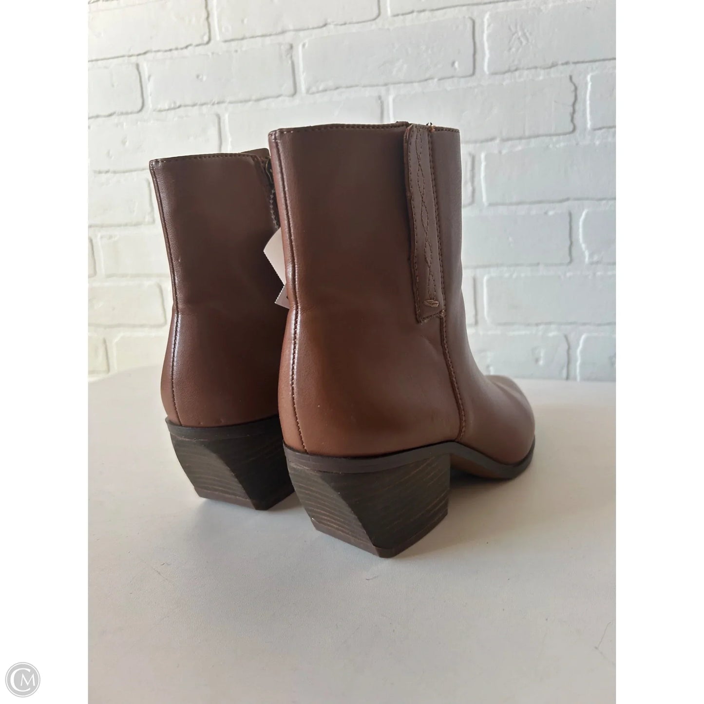 Boots Ankle Heels By Franco Sarto In Brown, Size: 8.5