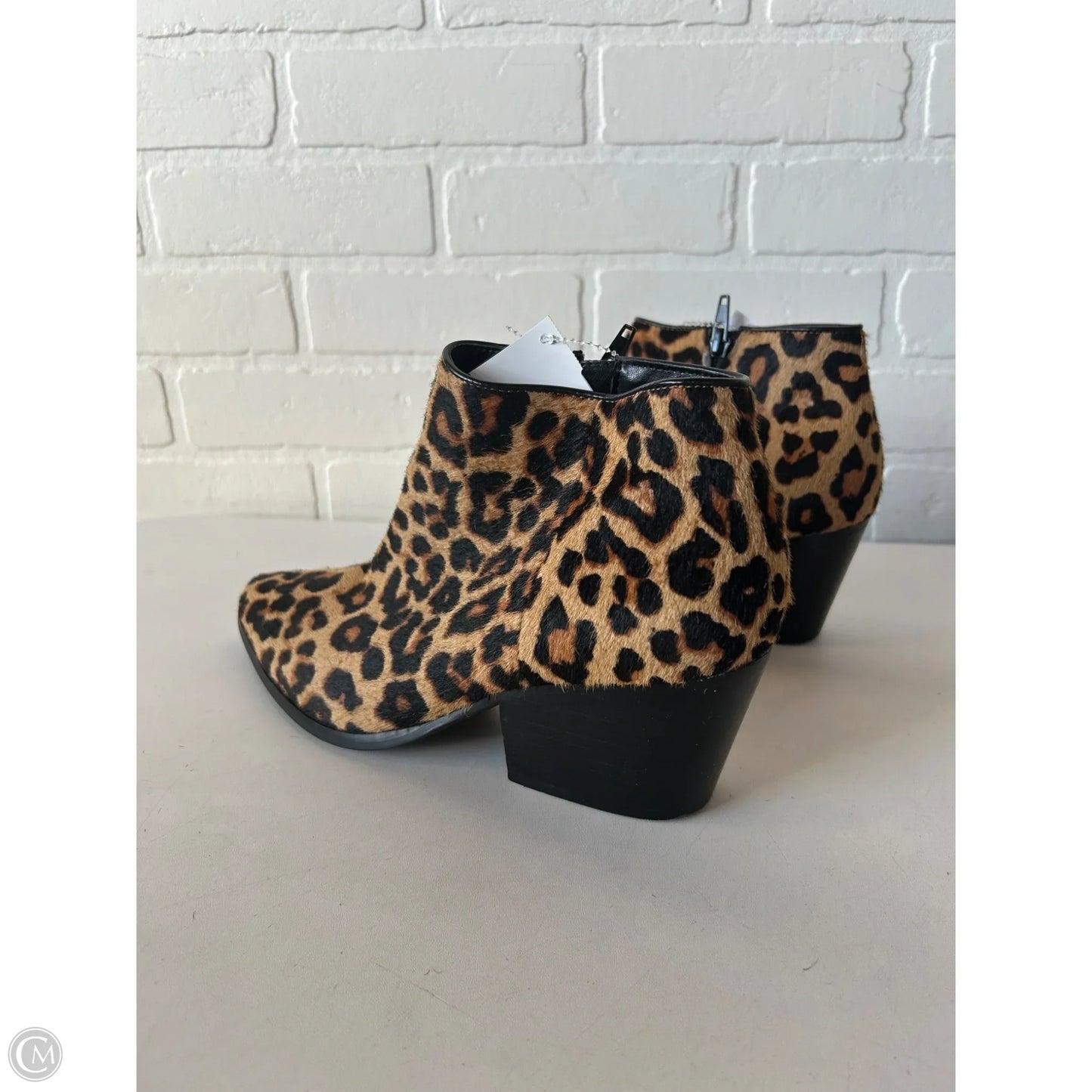 Boots Ankle Heels By Bleecker & Bond In Animal Print, Size: 8.5