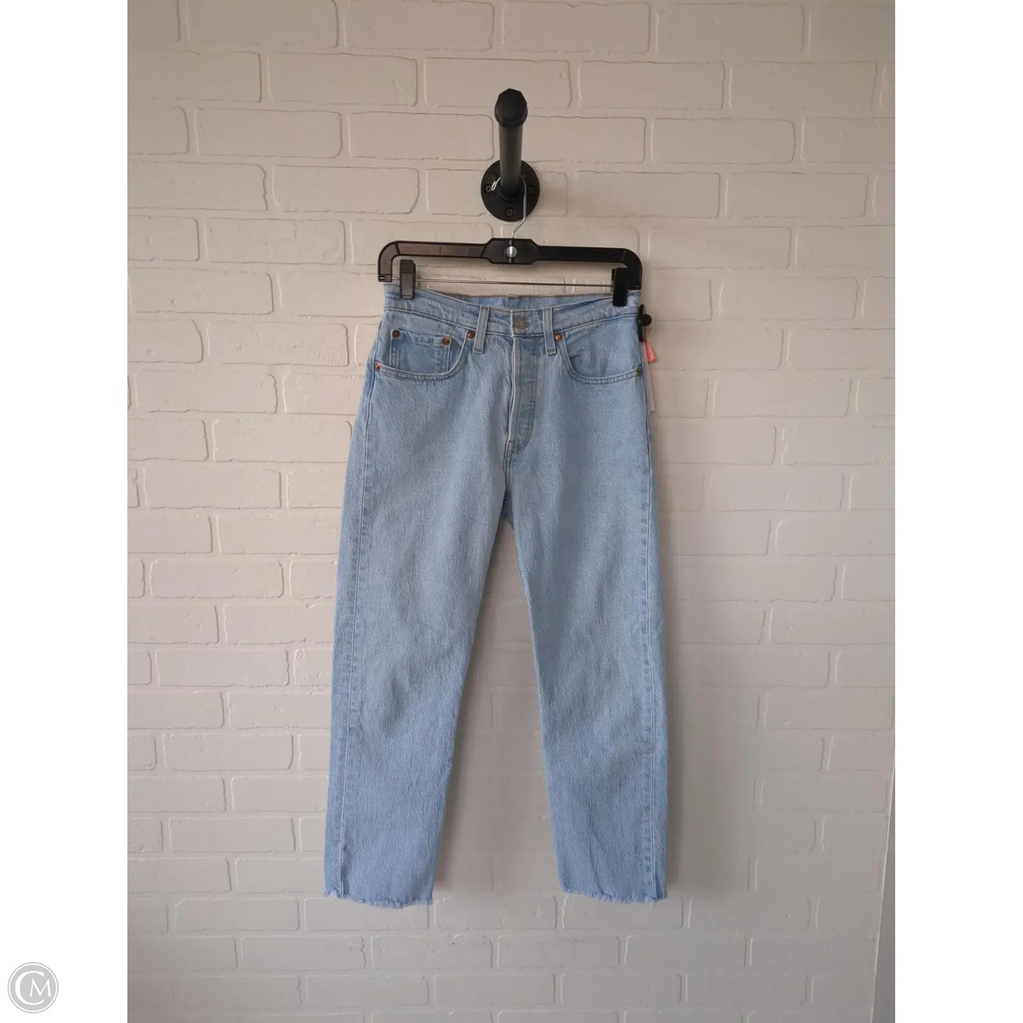 Jeans Straight By Levis In Blue Denim, Size: 2