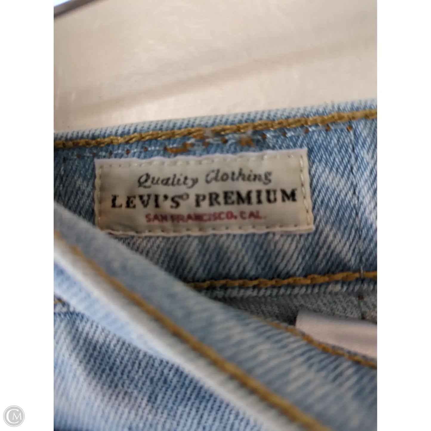 Jeans Straight By Levis In Blue Denim, Size: 2