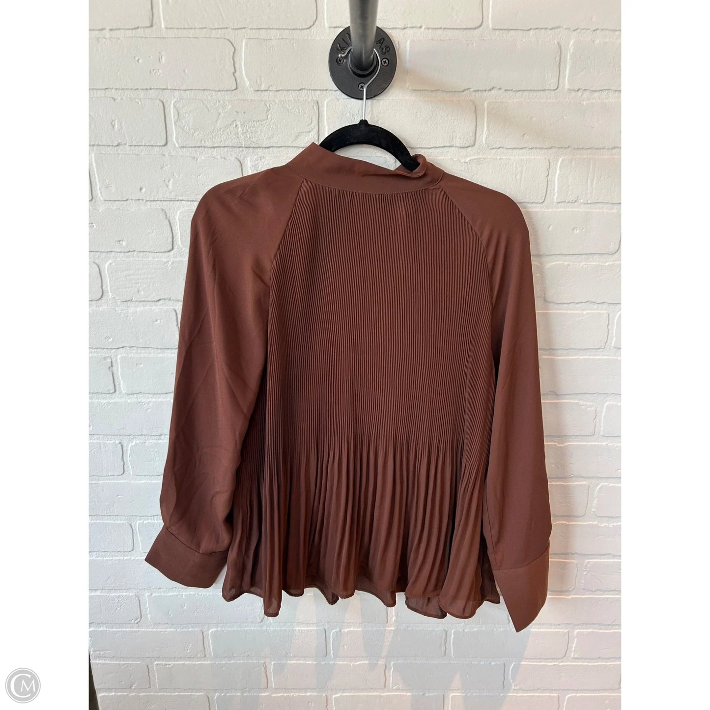 Top Long Sleeve By H&m In Brown, Size: Xs