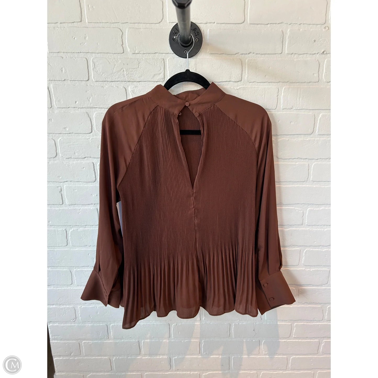 Top Long Sleeve By H&m In Brown, Size: Xs