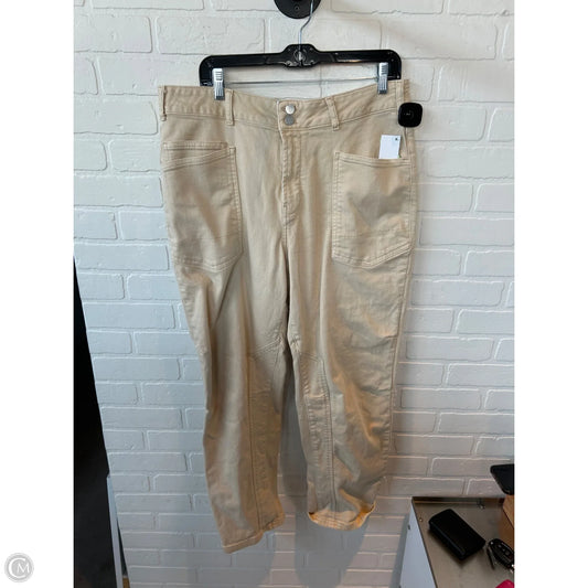 Jeans Wide Leg By Pilcro In Cream Denim, Size: 14