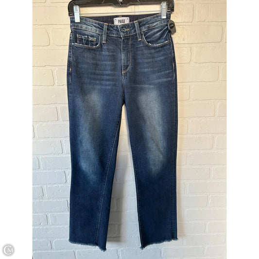 Jeans Straight By Paige In Blue Denim, Size: 2