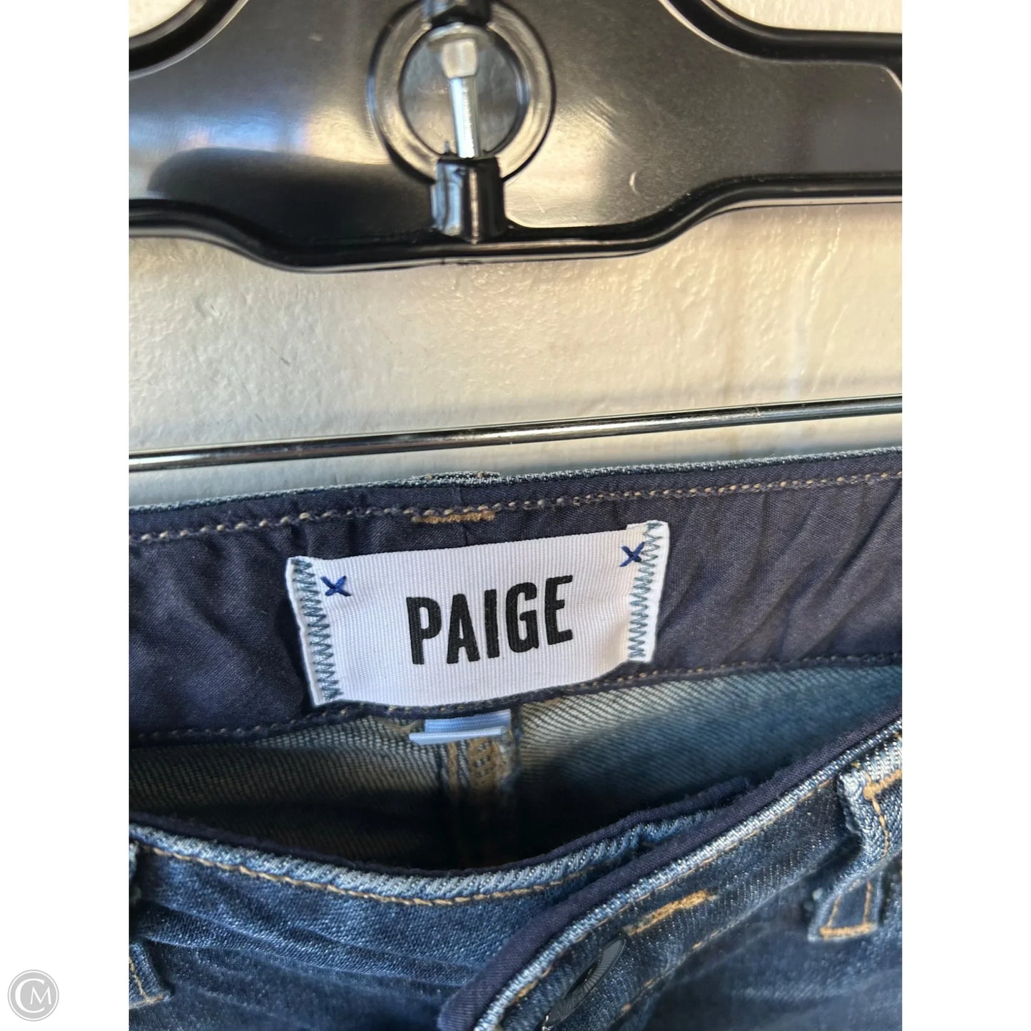 Jeans Straight By Paige In Blue Denim, Size: 2