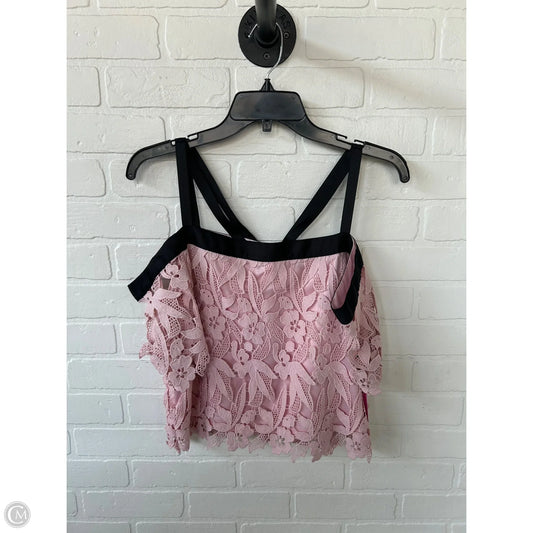 Top Sleeveless By Top Shop In Black & Pink, Size: M