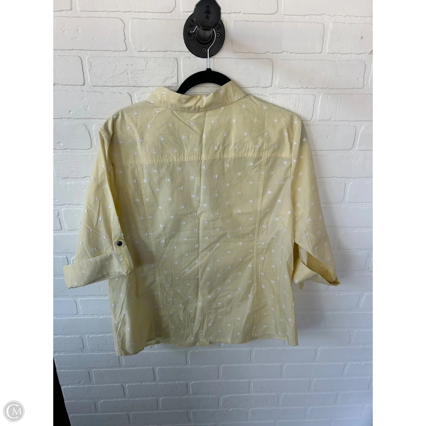 Top Long Sleeve By Christopher And Banks In Yellow, Size: Xl