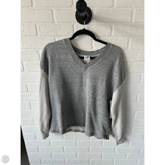 Sweatshirt Crewneck By Cabi In Cream & Grey, Size: L