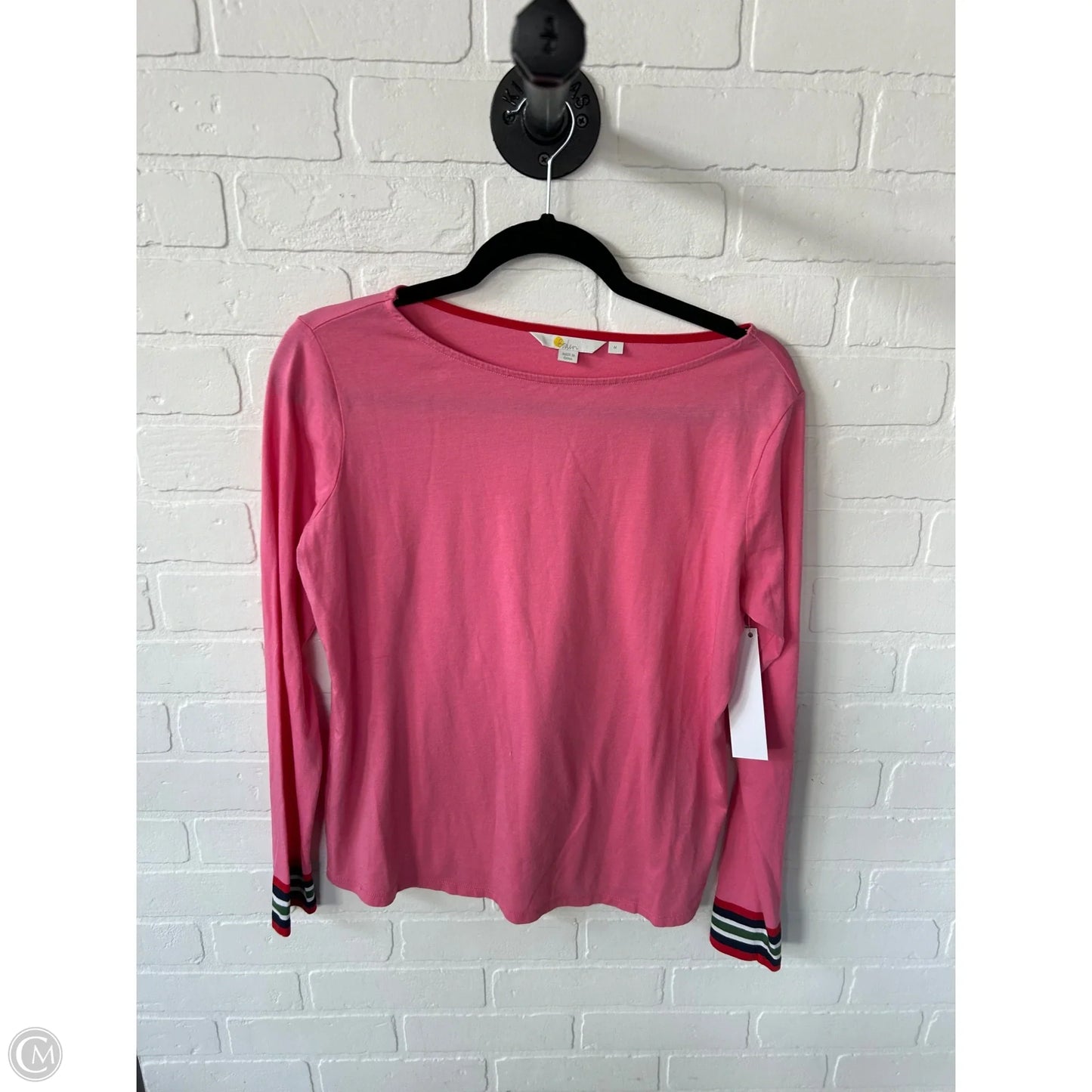 Top Long Sleeve By Boden In Pink & Red, Size: M