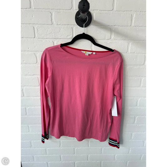 Top Long Sleeve By Boden In Pink & Red, Size: M