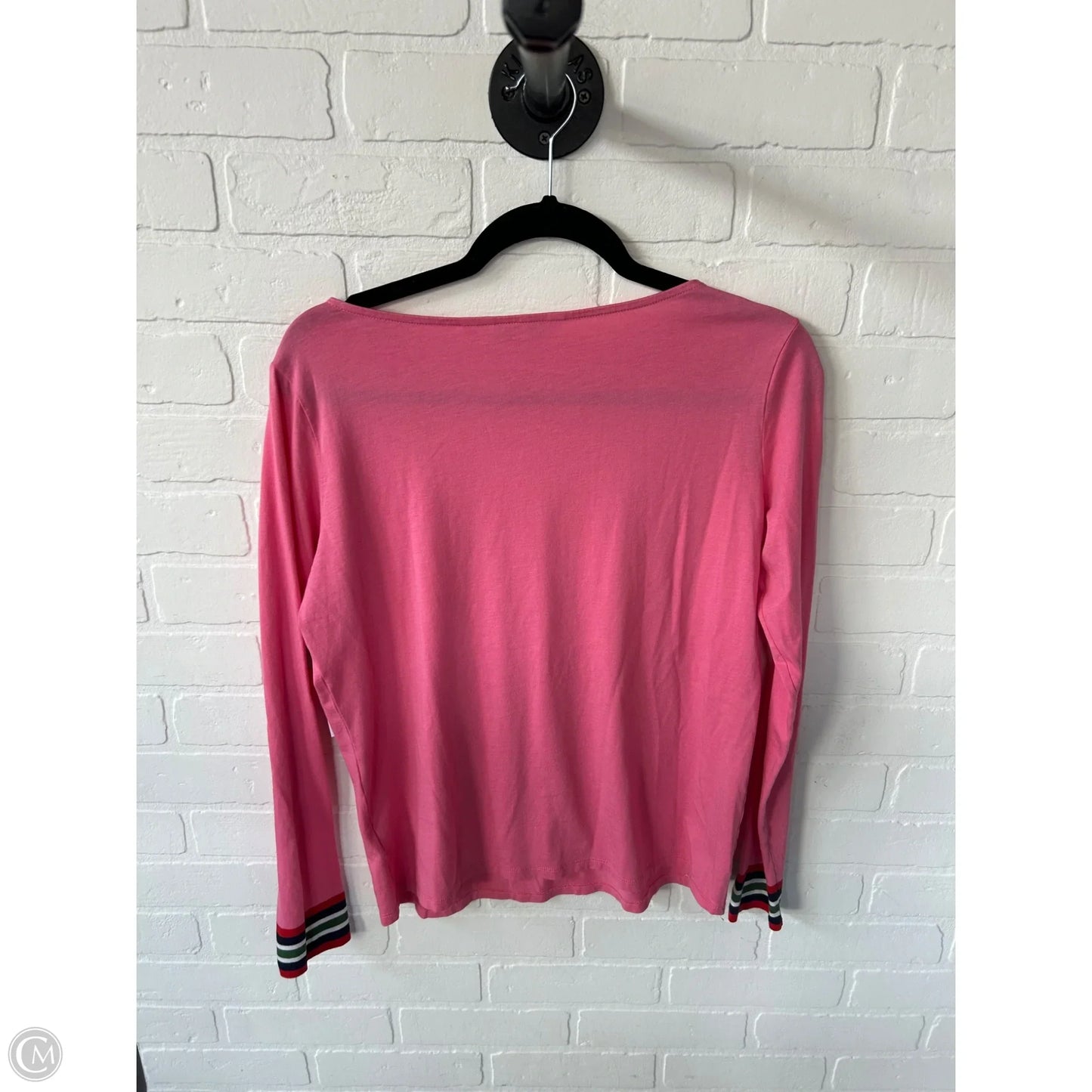 Top Long Sleeve By Boden In Pink & Red, Size: M