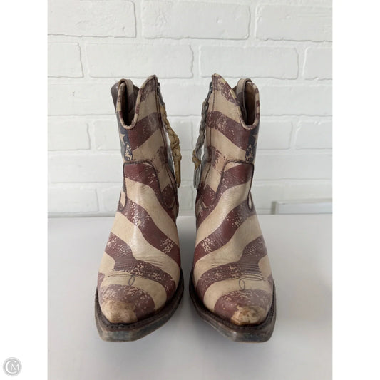 Boots Western By Ariat In Blue & Cream, Size: 10