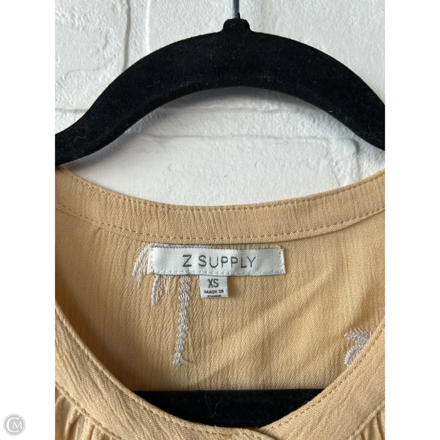 Top 3/4 Sleeve By Z Supply In Yellow, Size: Xs
