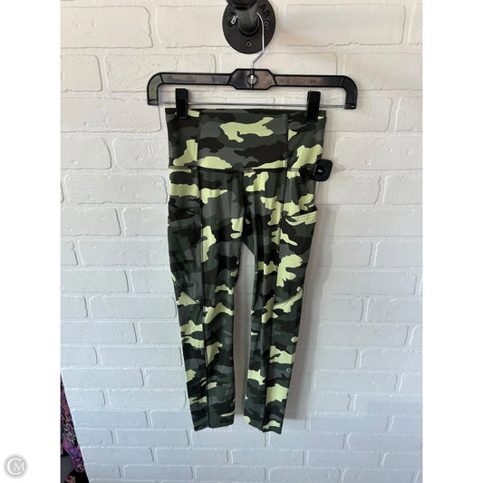 Athletic Capris By Lululemon In Camouflage Print, Size: 2