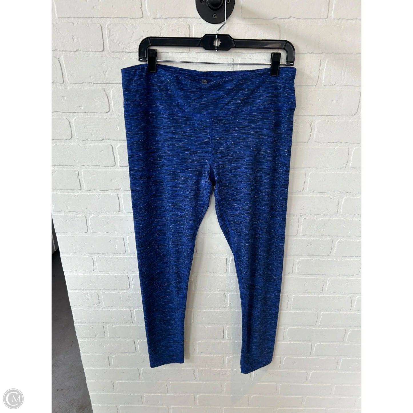 Athletic Leggings By 90 Degrees By Reflex In Black & Blue, Size: 16