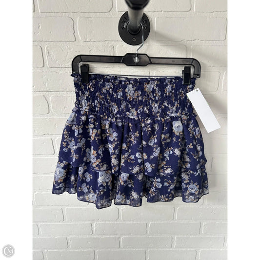 Skirt Mini & Short By Altard State In Blue & Brown, Size: 8