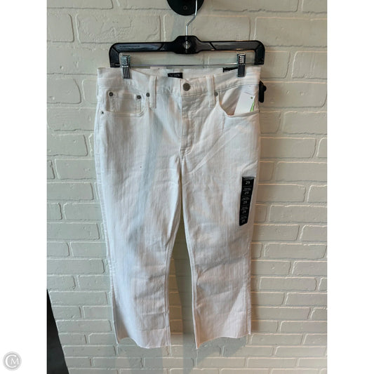 Jeans Cropped By J. Crew In White Denim, Size: 8
