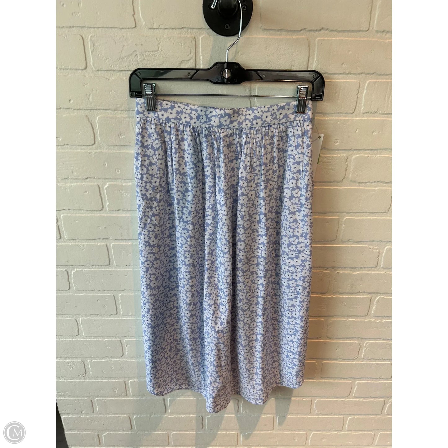 Skirt Midi By J. Crew In Blue & White, Size: 2