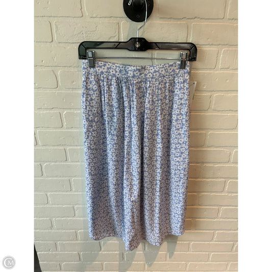 Skirt Midi By J. Crew In Blue & White, Size: 2
