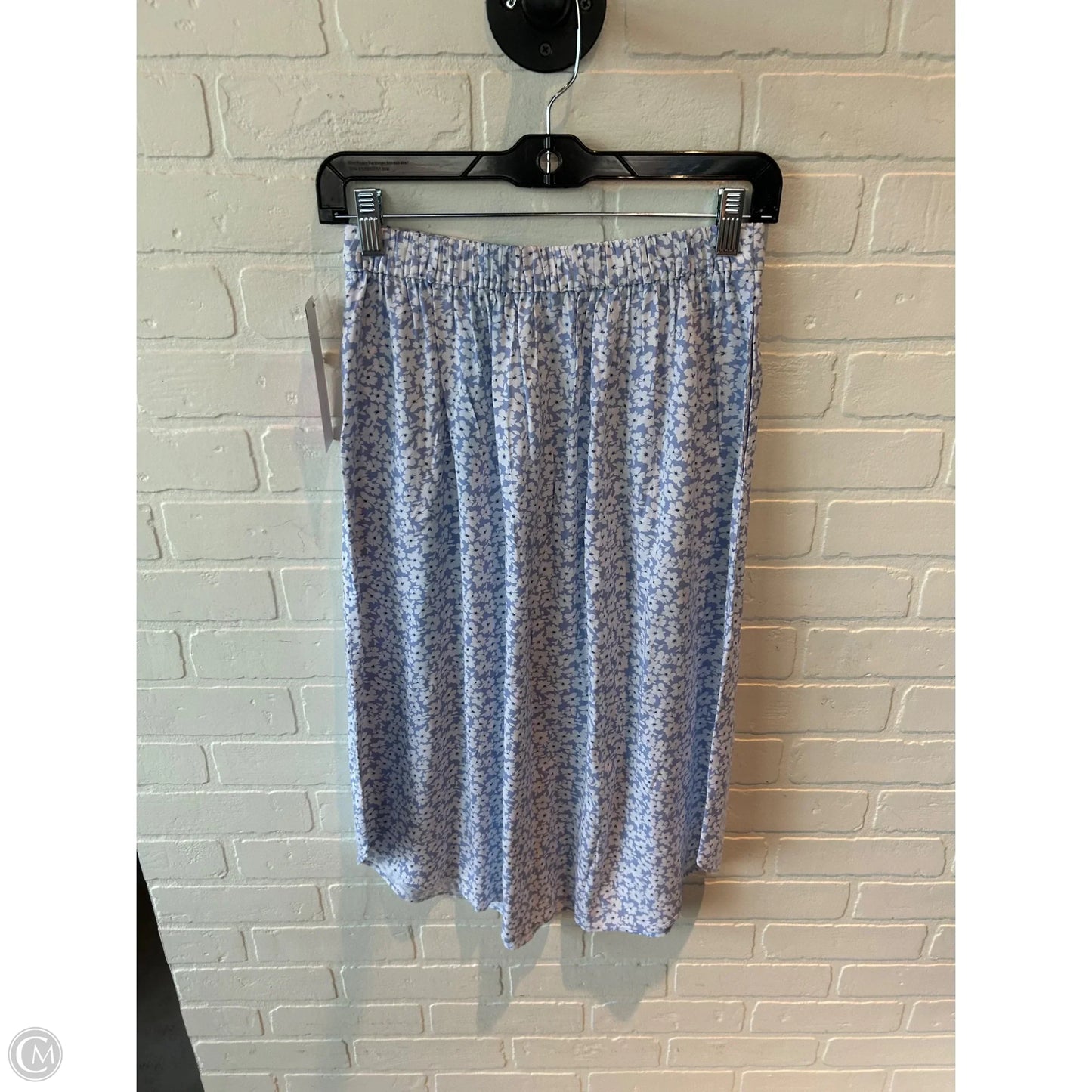 Skirt Midi By J. Crew In Blue & White, Size: 2