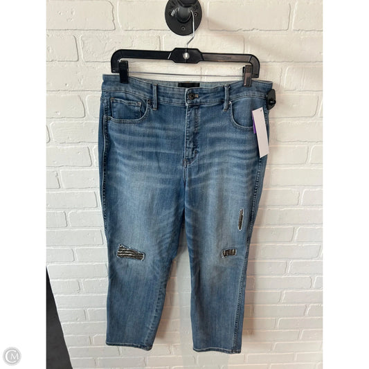 Jeans Straight By White House Black Market In Blue Denim, Size: 14