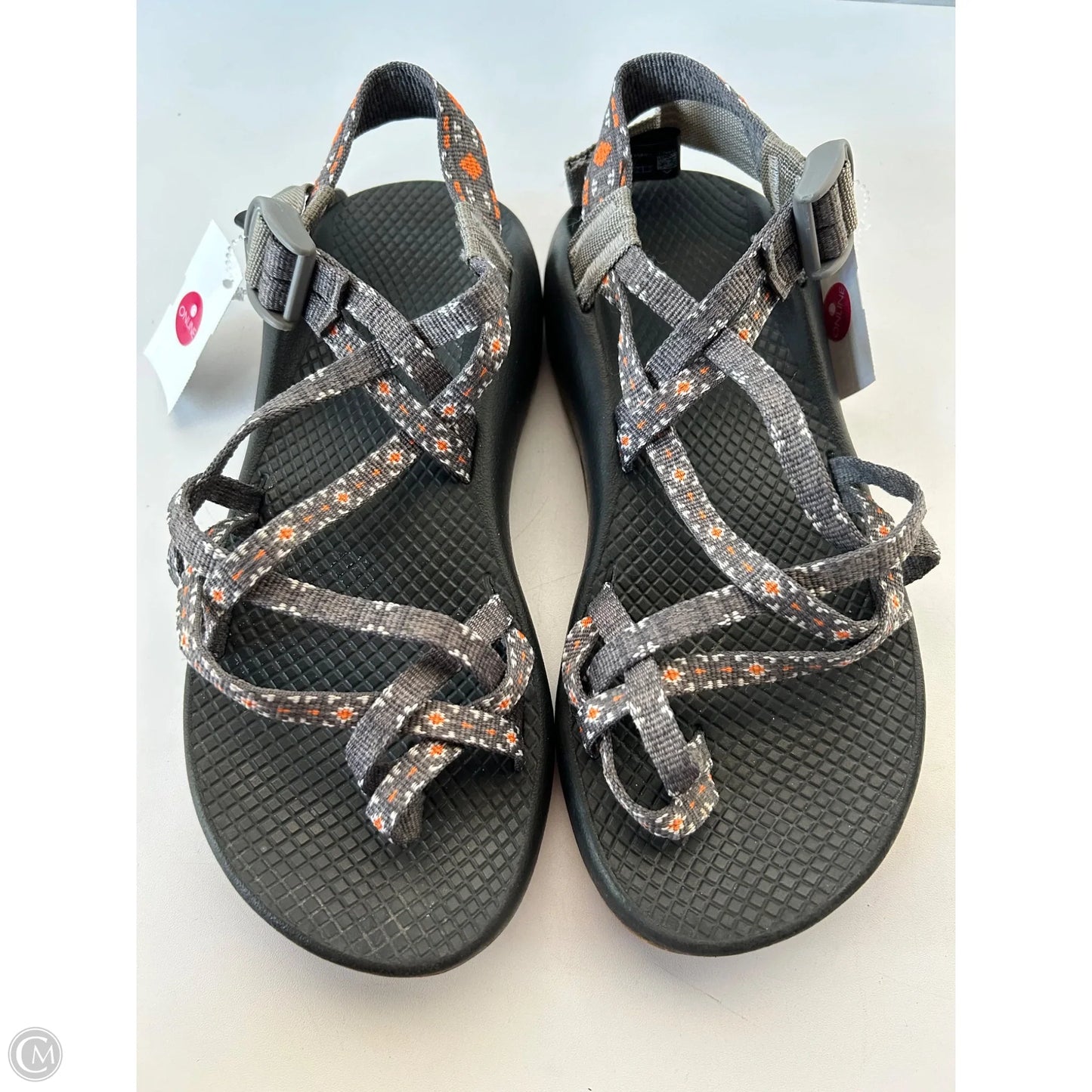 Sandals Flats By Chacos In Green & Orange, Size: 7