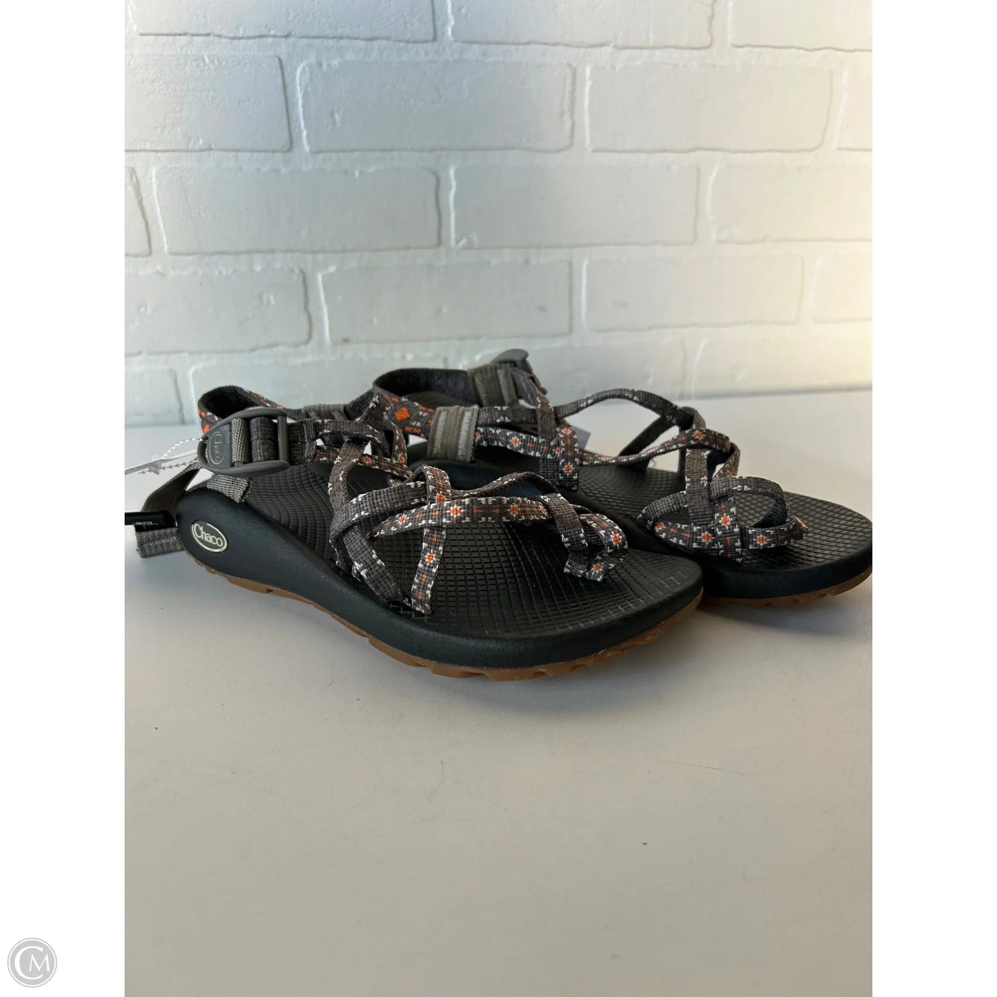 Sandals Flats By Chacos In Green & Orange, Size: 7