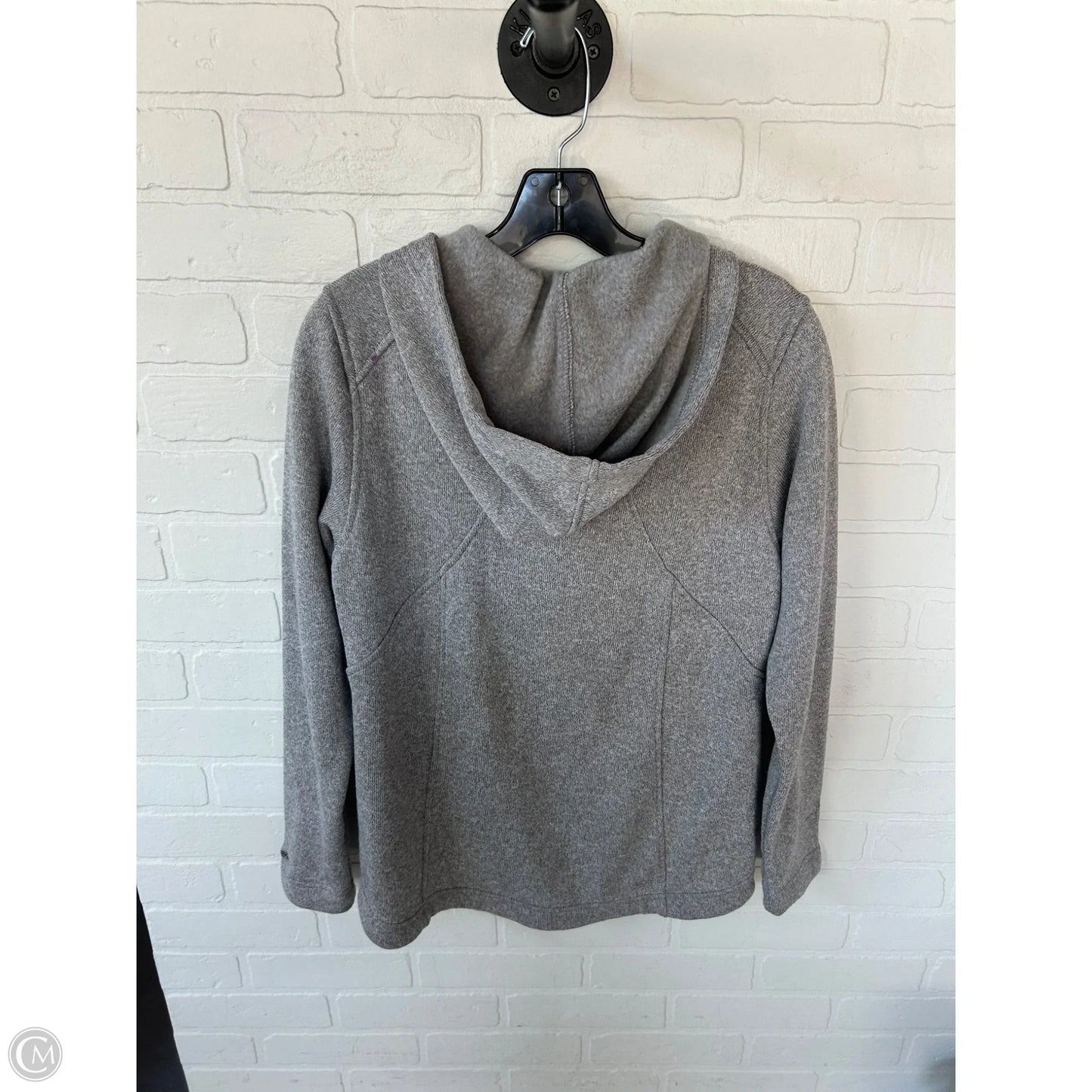 Jacket Fleece By Eddie Bauer In Grey, Size: M