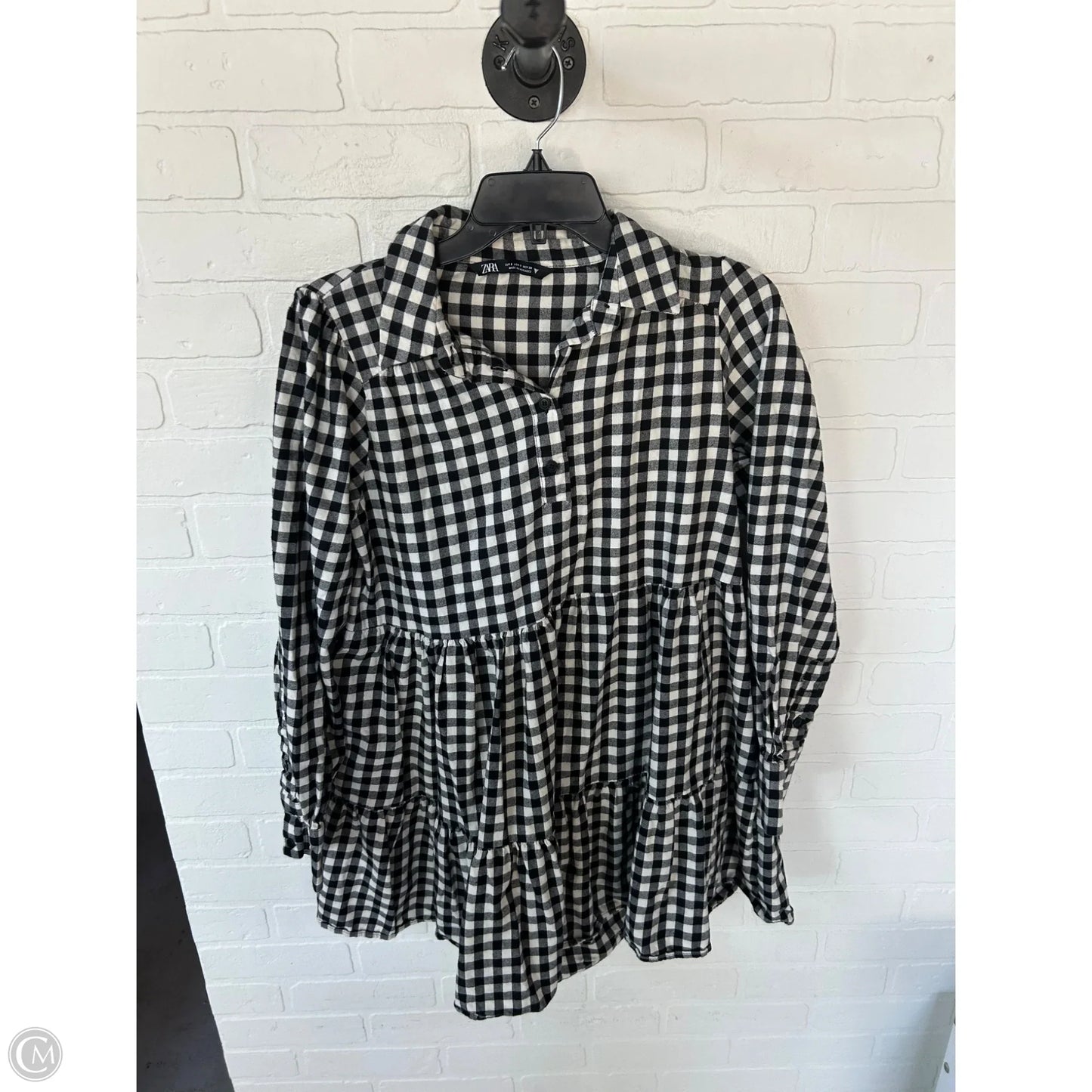 Dress Casual Short By Zara In Black & White, Size: S