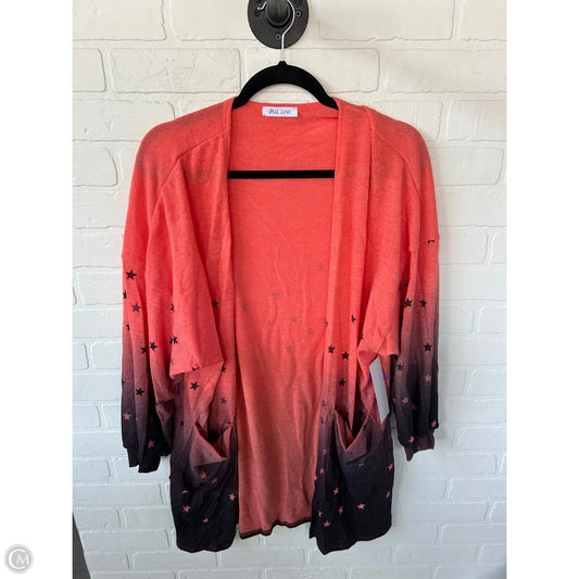 Cardigan By Clothes Mentor In Black & Orange, Size: S