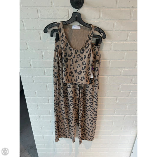 Lounge Set Pants By Clothes Mentor In Black & Tan, Size: L