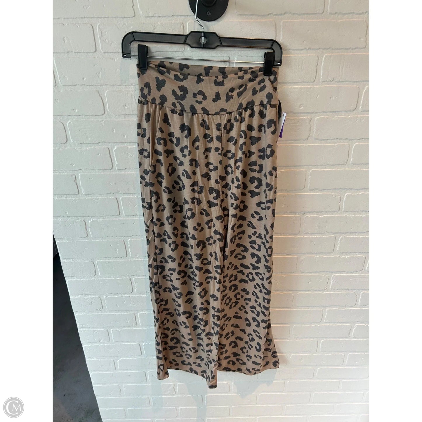 Lounge Set Pants By Clothes Mentor In Black & Tan, Size: L