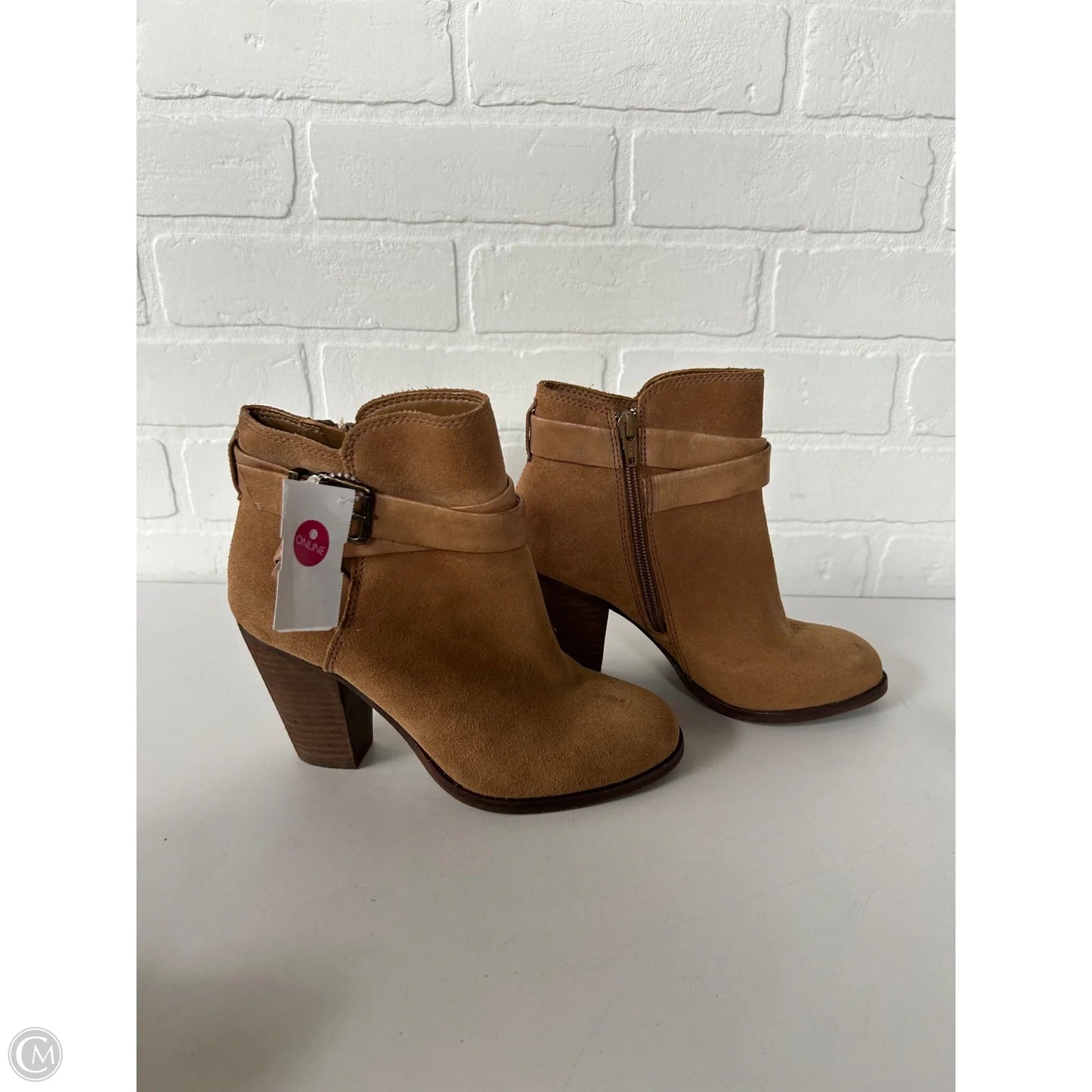 Boots Ankle Heels By Gianni Bini In Tan, Size: 5.5