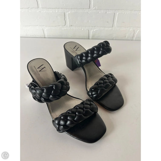 Sandals Heels Block By Worthington In Black, Size: 7.5