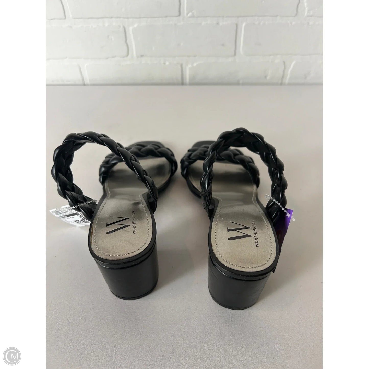 Sandals Heels Block By Worthington In Black, Size: 7.5