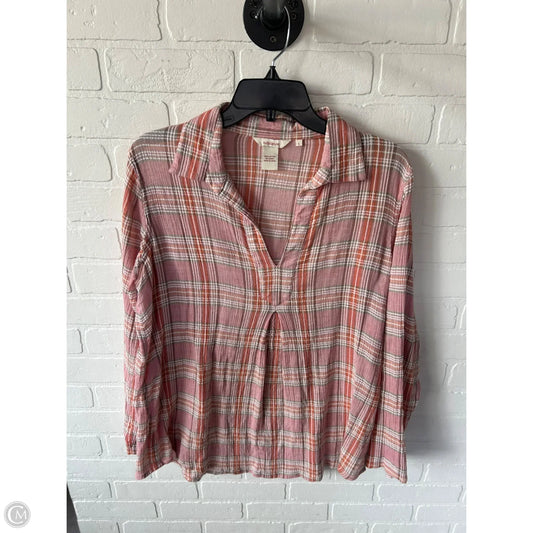 Top Long Sleeve By Sundance In Orange & Pink, Size: L