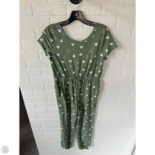 Jumpsuit By Clothes Mentor In Green & White, Size: Xl