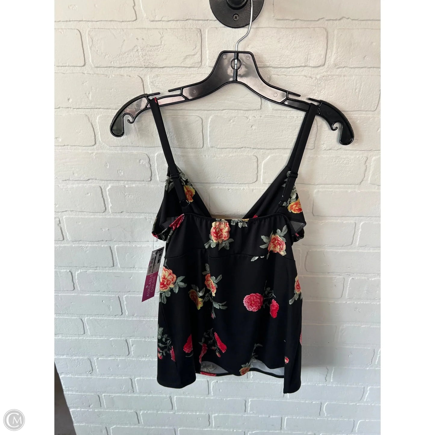 Top Sleeveless By Maurices In Black & Red, Size: M