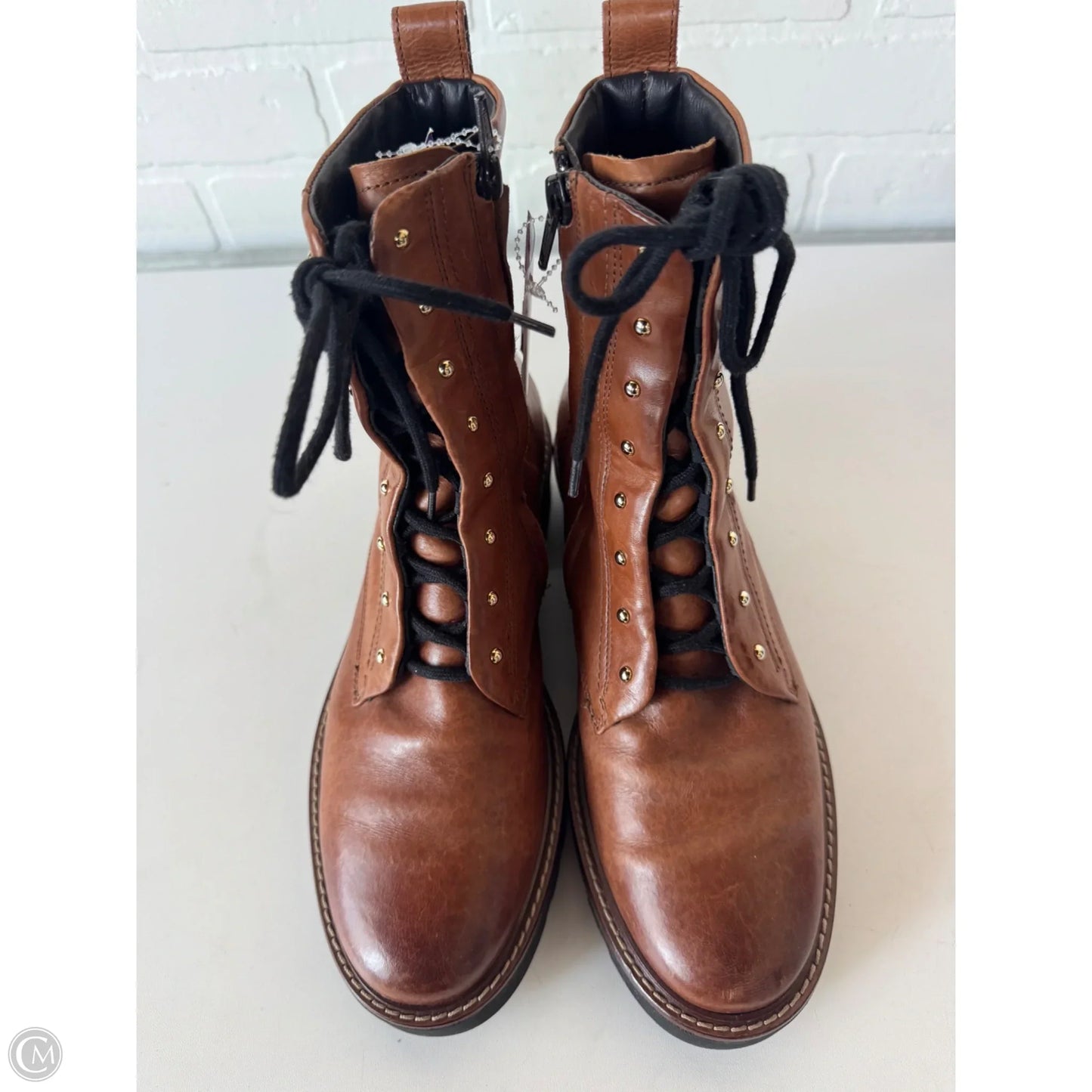 Boots Mid-calf Heels By Paul Green In Brown, Size: 7.5