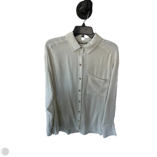Top Long Sleeve By Pilcro In Ivory, Size: M