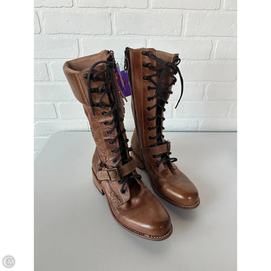 Boots Mid-calf Flats By Bed Stu In Brown, Size: 8