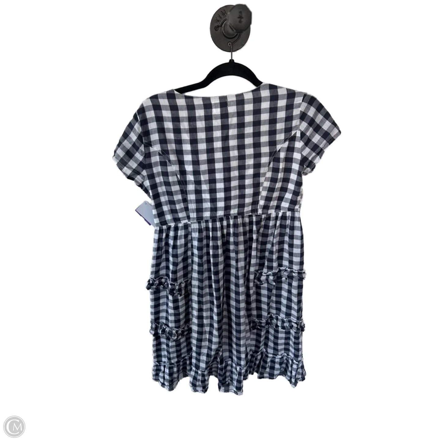 Dress Casual Midi By Cmc In Blue & White, Size: S