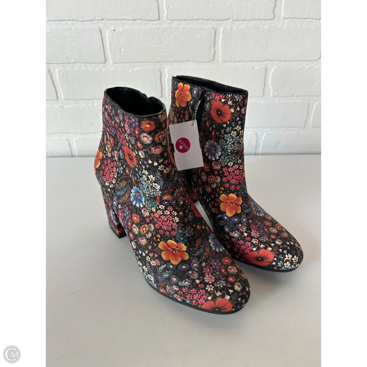 Boots Ankle Heels By Lucky Brand In Black & Red, Size: 8
